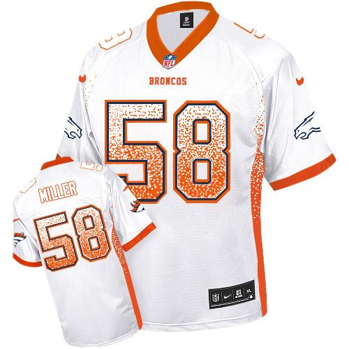 Nike Broncos #58 Von Miller White Men's Stitched NFL Elite Drift Fashion Jersey